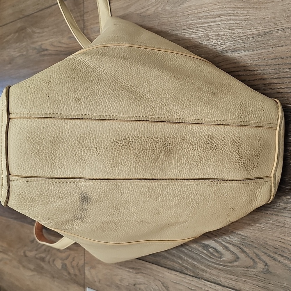 Cream, Two Tone, Reversable, Tote, Purse, Bag, Resort, Classic, Casual, Travel - Picture 6 of 6